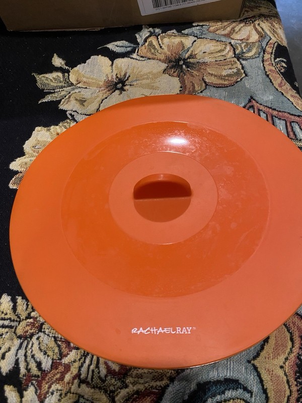 Rachael Ray Large Orange Silicone Saucepan Lid