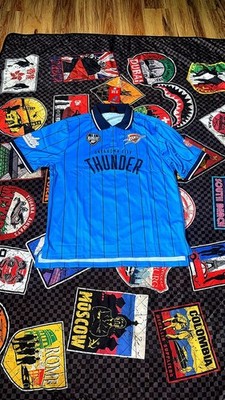 Oklahoma City Thunder Pinstripe Collared Soccer Style T-Shirt