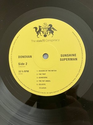 Donovan Sunshine Superman the state 51 conspiracy vinyl like new