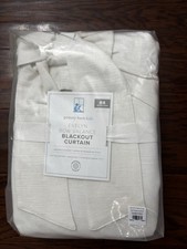 Pottery Barn Kids Evelyn Blackout Cotton Curtain White 44x84in Modern Rod Pocket