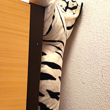 Tiger Stoff- & Pl&uuml;schtier in Wei&szlig; und Schwarz, Pl&uuml;schtier Stofftier