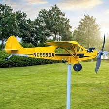 Airplane Weathervane Weather Vane Wind Direction Compass Garden Decor Windmill