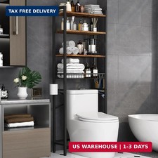 Kalrin Over-The-Toilet Storage Rack, 4-Tier Bathroom Organizer Shelf Over Toilet