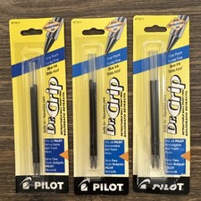Pilot Dr Grip Retractable Ballpoint 6 Refills 3 Pkgs Fine Point Blue Ink 77211