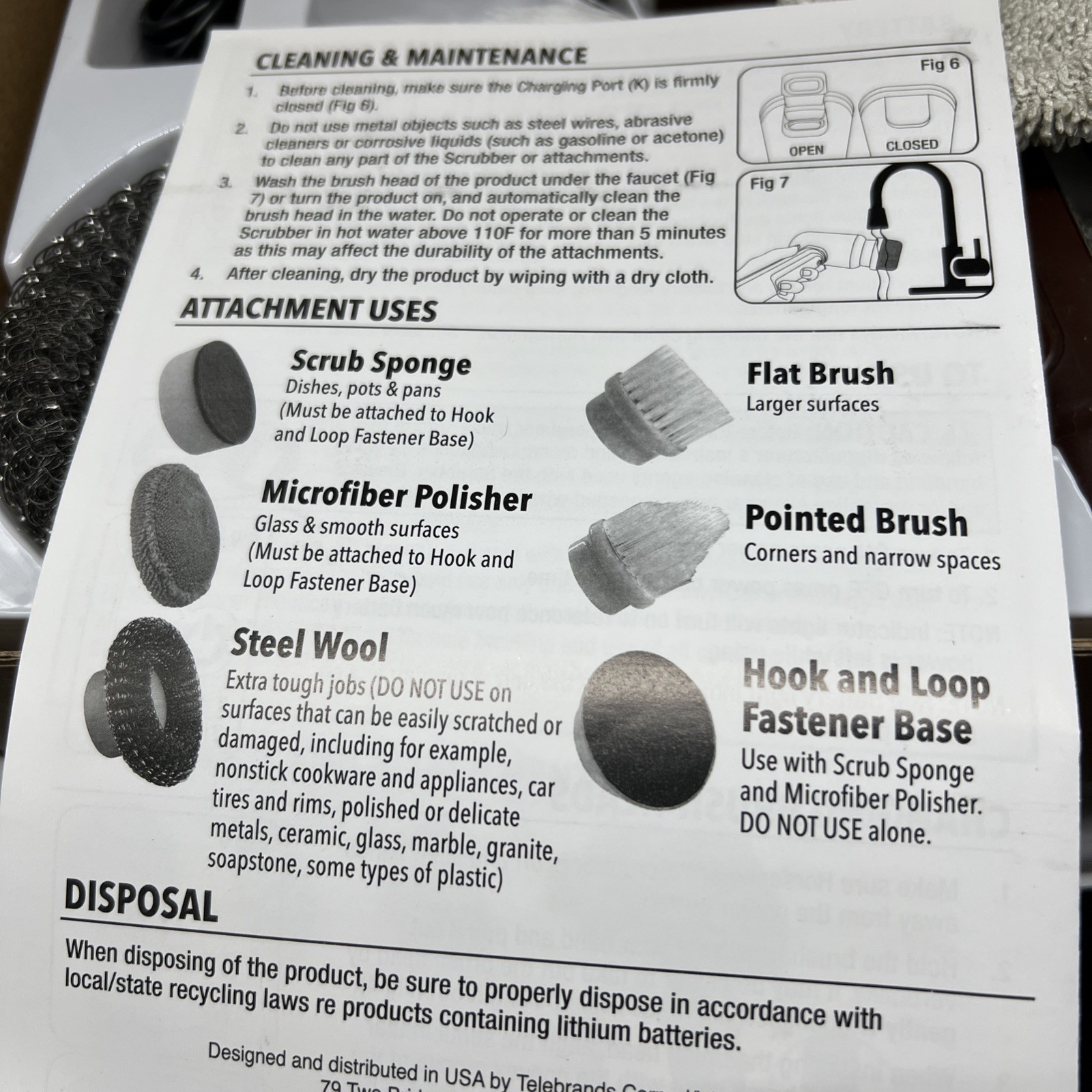 Ruby Horsepower Handheld Cordless Rechargeable Spinning Power Scrubber  NIB