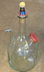 Vintage Large Hand Blown Green Glass Italian Wine Decanter with Ice Chamber — photo 1
