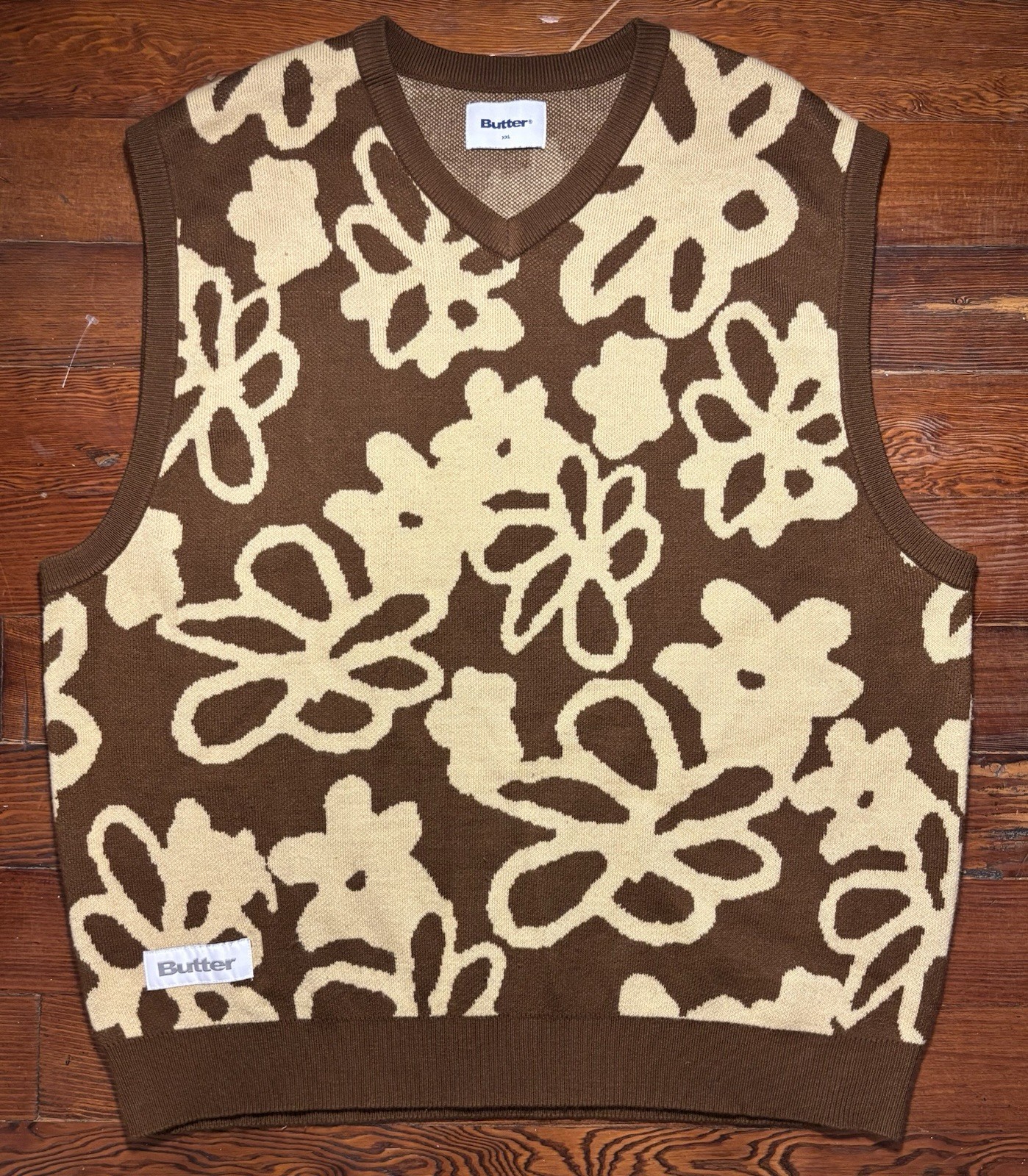 Butter Goods Brown Flowers Vest Size 2XL *SOLD OUT*