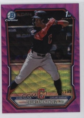 2026 Bowman Chrome Prospects Fuchsia Wave Refractor 52/199 Dauri Fernandez 1e8e