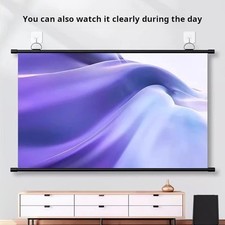 Projector Screen 16:9 Home Theater 3D Movie Screen Anti-light Wall-mounted 133in