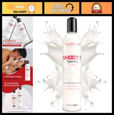 Water-Based Synthetic Semen Lube 8 oz - Authentic Flavor, Unscented, Non-Toxic,