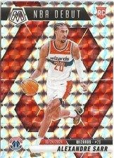 2024-25 Panini Mosaic Alexandre Sarr Silver Prizm SP RC Washington Wizards