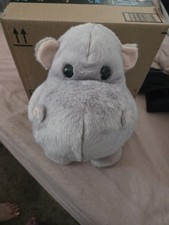 Aurora Fat Sitting Gray Hippo Plush 12