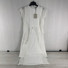 All Saints Ola Dress Women’s 6 Maxi White Ruffles Boho Romantic