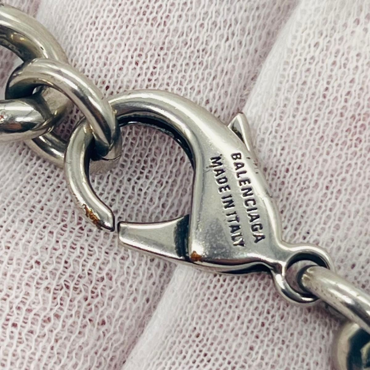 Balenciaga BB Icon Gourmet Bracelet in Silver Metal thumbnail 5