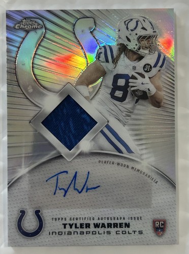 2025 Topps Chrome Tyler Warren Rookie Patch Autographs (RAW)