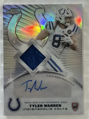 2025 Topps Chrome Tyler Warren Rookie Patch Autographs (RAW)