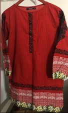 Pakistani Embroidered and printed long sleeves Shirt .Size small.