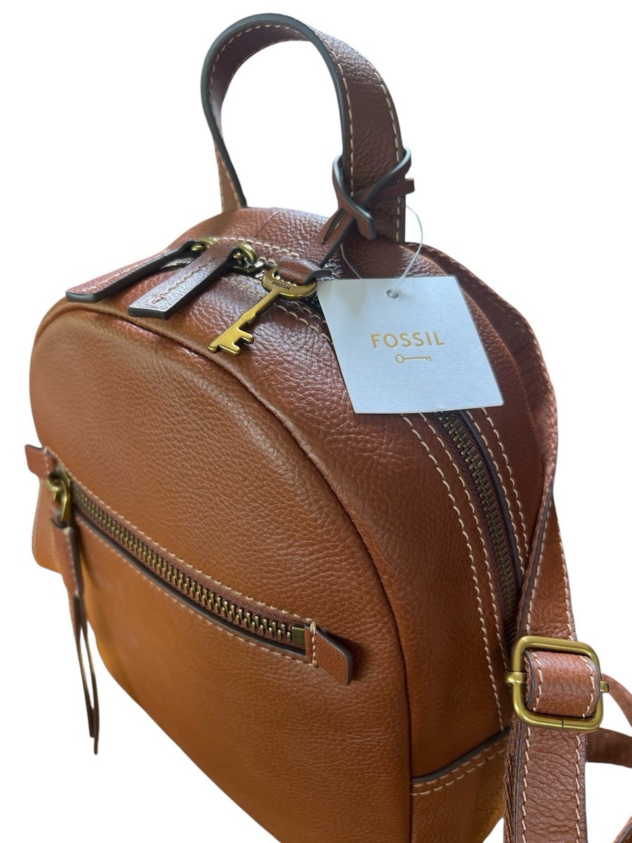 【FOSSIL】MEGAN MINI BACKPACK ブラウン Fossil Megan Small Backpack Medium Brown Pebble Leather Bag