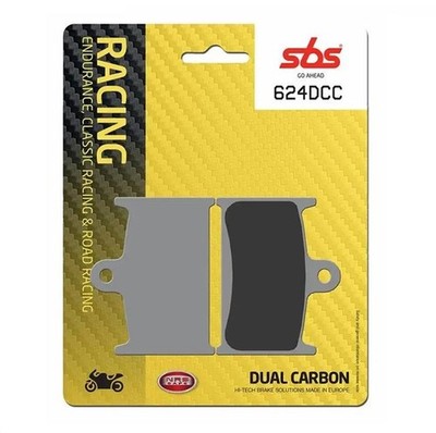 SBS 624DCC Dual Carbon Race Brake Pads (TRACK ONLY) For Nissin 4 Piston Caliper