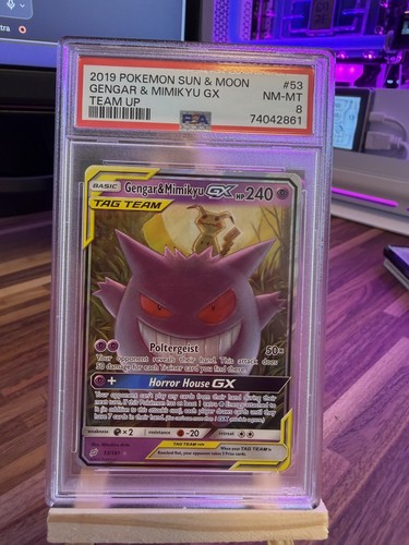 Gengar & Mimikyu-GX graded PSA 8 for sale on eBay