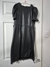 Black Faux Leather Dress Size 14