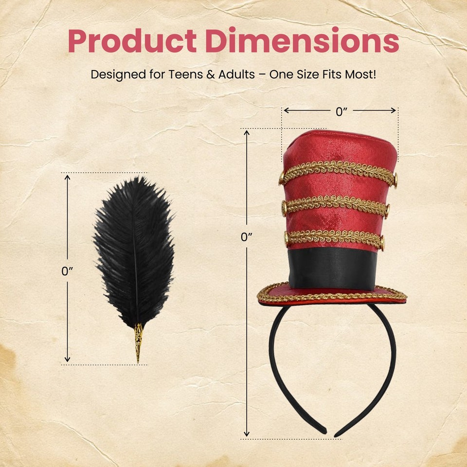 Mini Ringmaster Hat And Black Shoulder Epaulettes Gold Fringe Costume ...