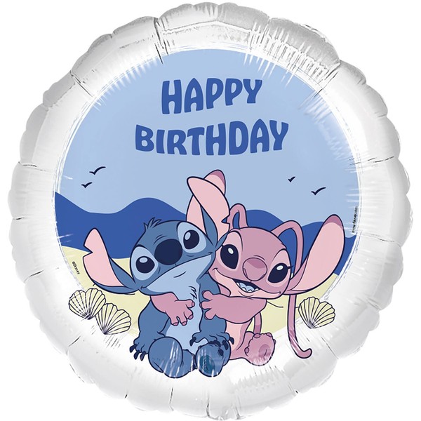 Stitch + Angel Folienballon Happy Birthday Ballon Deko Geburtstag Party - 45Cm-image