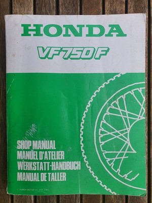 Honda VF750F Shop Workshop Manual motorcycle