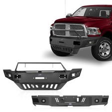 Combo Steel Front Rear Bumper Wwinch Plate For 2010-2018 Dodge Ram 2500 3500 Combo Steel Front Rear Bumper Wwinch Plate For 2010-2018 Dodge Ram 2500 3500