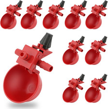 Chicken Waterer Cups 10PCS Automatic Poultry Water Feeder for Chicks Turkeys Duc