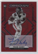 2021 Panini Obsidian Rookies Electric Etch Red Flood /6 Frank Darby Auto 3d7