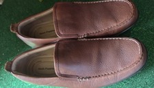 Hush Puppies Men  s 9.5 Brown Slip On Shoes Genuine Sheepskin Lining- Bounce Tech