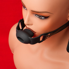 Mouth Ball Gag Open Slave Silicone BDSM Bondage Oral Drooling Fixation for Women