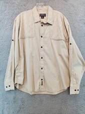 Men's Woolrich 175 year edition Long Sleeve Button Up Size XL Tan NWT Breathable