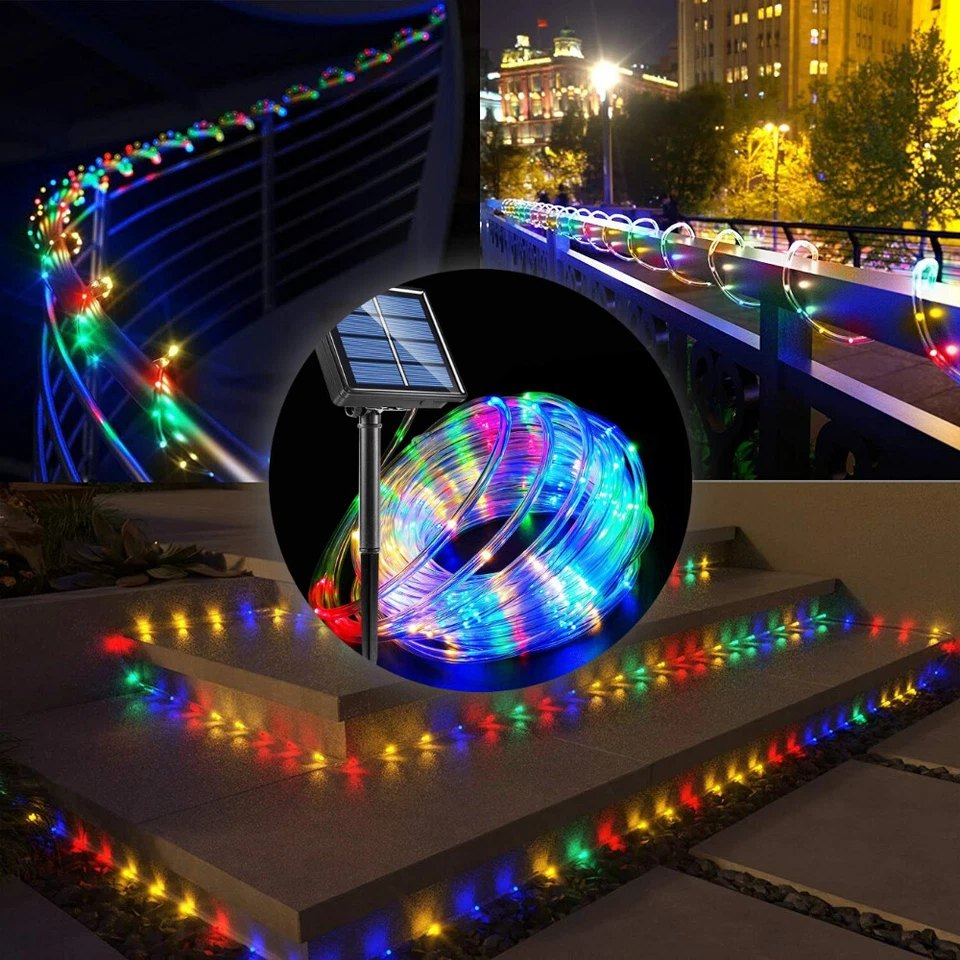 LED Solar String Lights LED Garden Outdoor Fairy Lamp for Christmas/Party Decor - Image 3 of 4