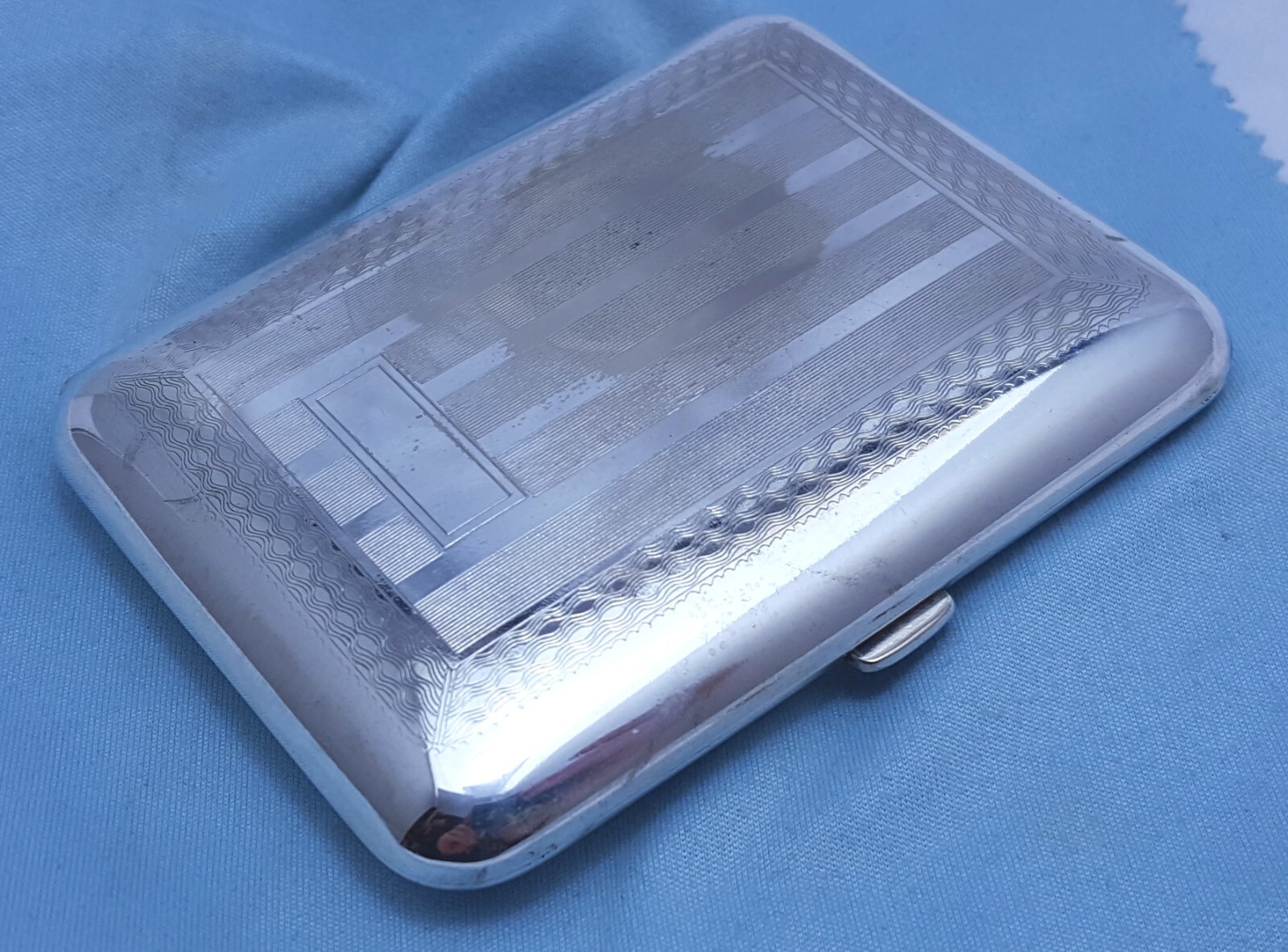 Vintage Silver Plate EAM USA Made Cigarette & Card Holder Box No Monogram