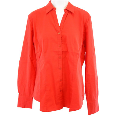 Damen Bluse Rot MORE MORE Hemd Tunika Oberteil Shirt Größe 40 L Slim Np 39 Neu