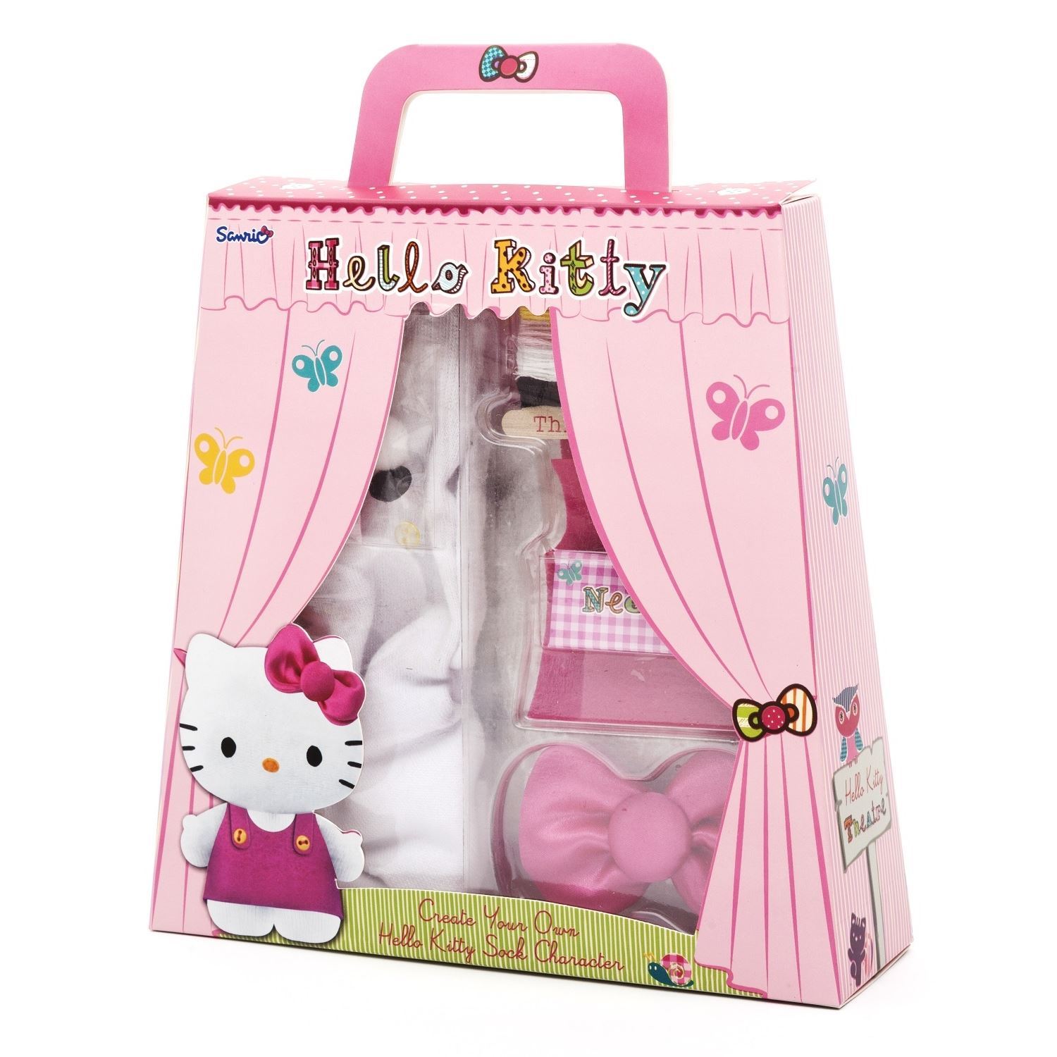 Create Your Own Hello Kitty Sock Character Childrens Girls Creative Crafts Gift