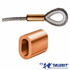 TALURIT Stainless Steel Wire Rope COPPER Ferrule Crimp 1mm - 20mm | UK STOCK