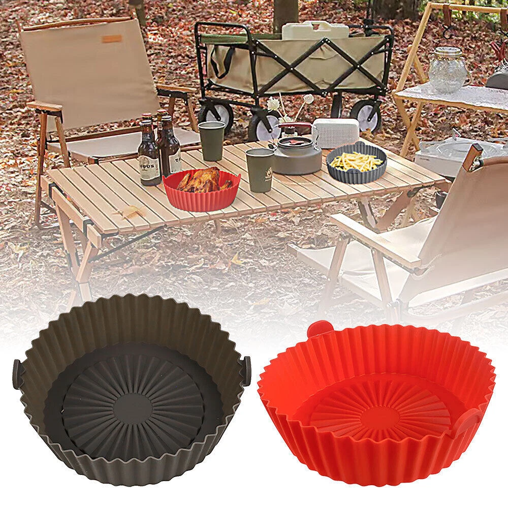 Air Fryer Silicone Pot Air Fryer Basket Linings Non-Stick Safe Oven Baking Tray