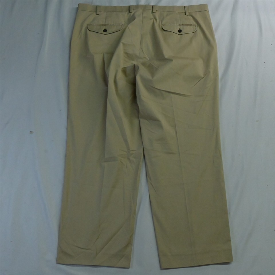 Orvis 44 x 29 Khaki Lightweight Pleated Summerweight Mens Chino Pants
