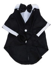 Black  white TUXEDO costume for small dogs 100 cotton size Large, NEW NO TAGS