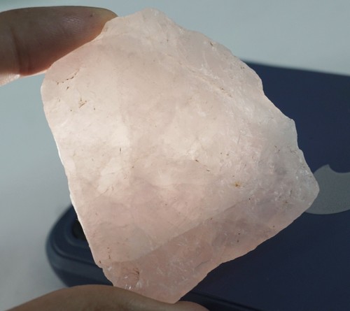 Piedra preciosa suelta rosa natural morganita áspera sin cortar 341,35 quilates con certificación para uñas - Imagen 2 de 4