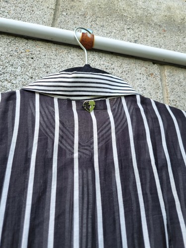 Twin Set Simona Barbieri Striped ruffle shirt Cotton Silk EUC 46 twinset - Picture 4 of 10