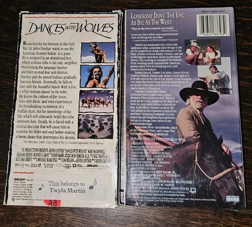 NEU SEALED LONESOME DOVE The COMPLETE 6-Hour Epic VHS 1992 & DANCES WITH WOLVES - Bild 2 von 2