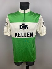 DJK KELLEN CYCLING SHIRT RETRO 1990's JERSEY BIKE SPORTS DECCA GREEN SIZE 7