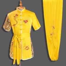 Quality Silk Kung Fu Tai Chi Uniform Martial Arts Suit Sequins Dragon Embroidery