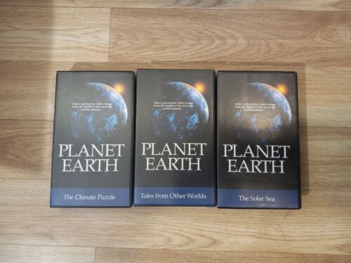 Easton Press Video Planet Earth 1989 VHS 3 4 6 Climate Solar Sea Tales Worlds - Picture 3 of 8
