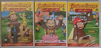 New Curious George Animated PBS TV Series Lot of 3 DVDs Sealed | eBay