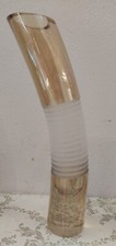 Single Flower Vase, Stretched And Opaque Glass In The Central Part, Murano